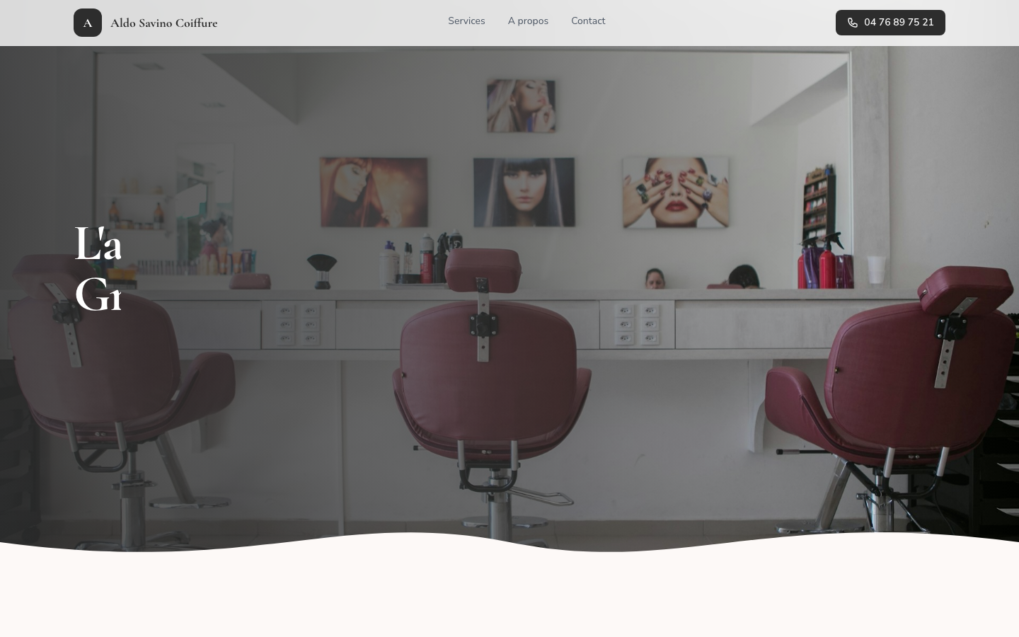 Site coiffeur généré par SiteFacilePro